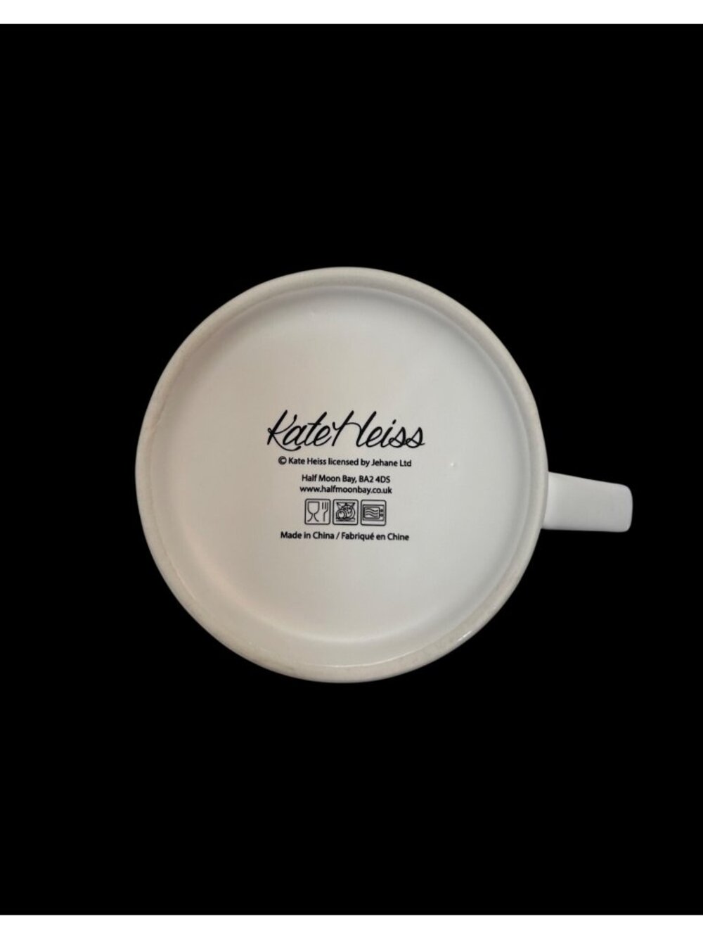 Kate Heiss Floral Bird White with Woodland Navy Ceramic Mug 10 Oz - Picture 7 of 7